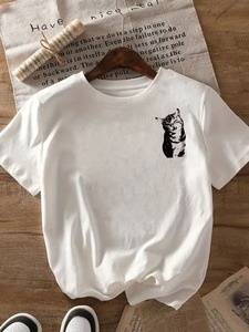 Camiseta de Manga Corta con Cuello Redondo para Hombre, Color Personalizado, 100% Algodón, Corte Regular, Informal, Tejido de Punto, Transpirable, Color Sólido - Product Image 2