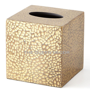 Latest Design Square Shape Gold Steel Metal <b>Tissue</b> <b>Paper</b> Box Tableware Hotel Use Restaurant Decoration - Product Image 5