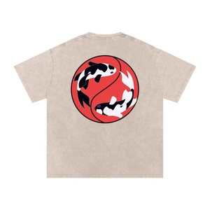 Camiseta de Manga Corta Beige para Hombre Royal Grind Collective con Logotipo de Sol Rojo, Cuello Redondo, Corte Casual - Product Image 2