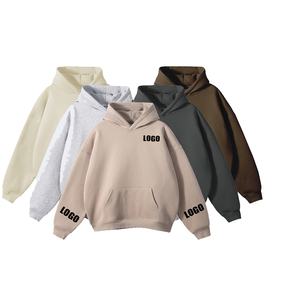 Unisex Hoodies High Quality Plus Size Drop Shoulder Pullover Warm with Custom Printing for Puff Print Solid Zipper Wholesale - Product Image 2