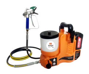 Pistolet de peinture professionnel sans air, gobelet 1L, tuyau 3m, alimenté par batterie, à fixation lombaire pour la peinture murale - Product Image 3
