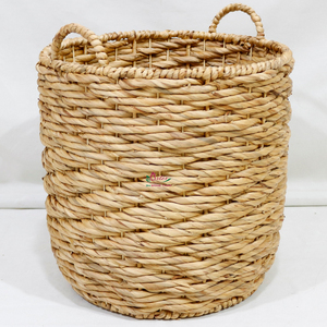 Ensemble de paniers de rangement polyvalents en jacinthe d'eau tressée à la main, style bohème, écologiques, avec poignées, pour l'organisation de la maison en intérieur - Product Image 3