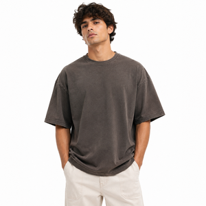 Vintage Washed Oversized Graphic T-<b>Shirt</b> Distressed Graphic Back Print <b>men's</b> <b>shirts</b> Custom Sleeve Branding Loose Silhouettes ODM - Product Image 2