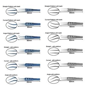 Pinzas Microquirúrgicas Autoclavables, Instrumento Oftálmico para Cirugía de Párpados y Dientes, de Acero Inoxidable y Titanio, con Agarre Manual - Product Image 2