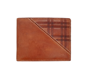 High Quality Castello Italian Vacchetta Leather <b>RFID</b> Bi-Fold Billfold ID Card <b>Wallet</b> for Men Short Length Polyester Opening - Product Image 2