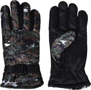 Premium Customized Waterproof Split Finger Brown Unisex Zipper Pocket Drawcord <b>Ski</b> <b>Gloves</b> Polyester Oxford Fabric for Skiing - Product Image 5