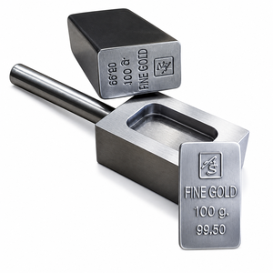SAT Jewelry Moule de précision personnalisé pour lingots d'or fin 100g, pour coulée de lingots, Malaisie Dubaï Singapour Tadjikistan USA - Product Image 1