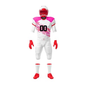Uniforme de Fútbol Americano de Alta Calidad, Personalizado, Bicolor, 100% Poliéster, Tallas Grandes, Estilo Profesional, Manga Corta para Adultos - Product Image 3