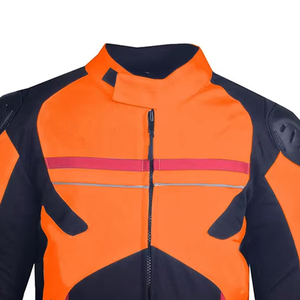 Chaqueta de Motocicleta para Hombre, de PU, Resistente al Viento, con Bloques de Color, Cuello Alto, Chaqueta Protectora para Motociclistas - Product Image 2