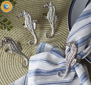 Linea Exports Inc. – Nouveaux Anneaux de Serviette Métalliques Écologiques de Style Américain, Motifs Botaniques Exquis, Finitions Polies Supérieures - Product Image 3