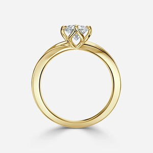 แหวนเพชรทรงมาร์คีส์ ทอง 14k แบบฝังหนามเตย คลาสสิก เครื่องประดับชั้นดีสำหรับผู้หญิง - Product Image 2