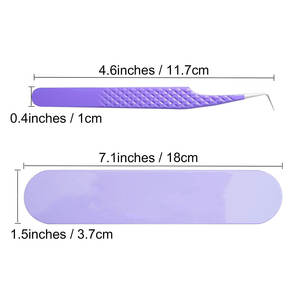 แหนบต่อขนตา DANTRIC IMPLANTS รุ่น AH-781 สีม่วง ความแม่นยำสูง ทำจากสแตนเลส ปลายหยัก 90 องศา กันลื่น ขนาด 10 มม. - Product Image 4