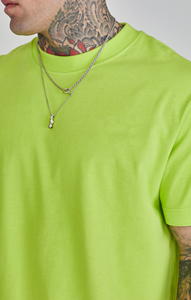 High Street Heavyweight 100% Organic Cotton Mens Oversized Short Sleeve <b>T</b>-<b>Shirt</b> Plus Size Custom Logo Print <b>Neon</b> Design Solid - Product Image 5
