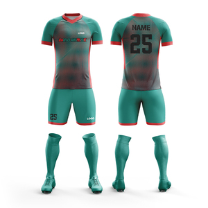 Uniforme de Fútbol Personalizado para Hombre, Conjunto de Camiseta y Pantalones Cortos, Ropa Deportiva de Alto Rendimiento, Impresión por Sublimación, Logotipo, Nombre y Número Personalizados - Product Image 1