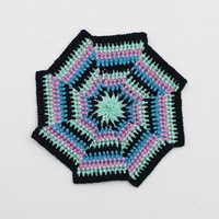 Personnalisé Broderie Crochet Applique Tasse Tapis Table Polygone Dessous De Verre Café Tampons Accessoires Vêtements Patches