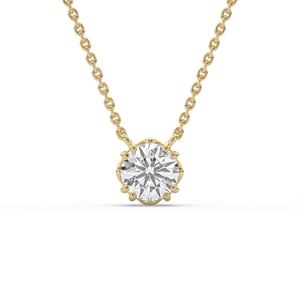 Colgante de Diamante Cultivado en Laboratorio con Certificación IGI, Corte Redondo de 1 Quilate, Plata 925, Estilo Único, Ligero, Corte Brillante, Joyería Fina para Boda - Product Image 5