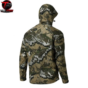 Veste de chasse d'extérieur haut de gamme résistante aux intempéries avec capuche à col montant, fermeture intégrale sur le devant et poches utilitaires spacieuses - Product Image 4
