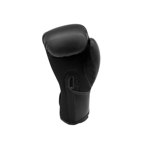 Gants d'entraînement de boxe en PU noir avec fermeture Velcro au poignet, maille respirante pour adultes de 14 ans et plus, unisexe - Product Image 3