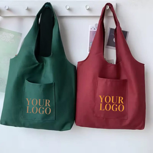 Bolso de moda con asa en contraste, hecho de 100% algodón puro, para marcas de ropa de estilo moderno. - Product Image 2