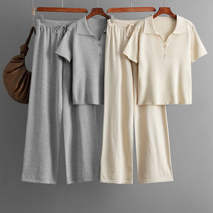 Ensemble 2 pièces pour femme : Pull boutonné et pantalon long – Fabricant de vêtements de marque pour femme - Product Image 2