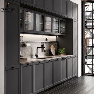 Meubles de cuisine modulaires de luxe en bois et contreplaqué, style Shaker moderne européen, avec charnières, fabriqués sur mesure par JY Project Vietnam Factory, vente en gros - Product Image 3