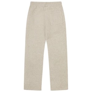 Pantalon de jogging tricoté beige unisexe, en maille douce, taille élastique, décontracté, streetwear, chaud pour l'hiver, personnalisable OEM - Product Image 2