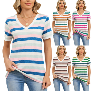 Camiseta de Verano 2026 para Mujer, Cuello Redondo, Manga Corta, Lisa, Transpirable, Ligera, de Algodón Suave, Estilo Minimalista - Product Image 5