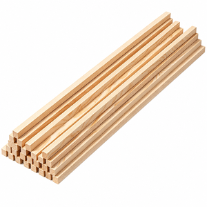EFS Tige carrée en bois écologique de 1 pouce x 1 pouce x 36 pouces, en bois dur brut, pour modélisme, artisanat, projets DIY et meubles - Product Image 6