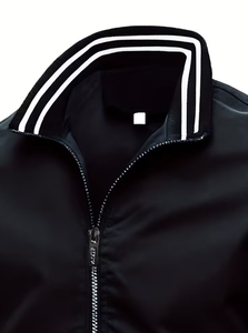 Chaqueta de lona gruesa para hombre, personalizada, pulida, impermeable, transpirable, de secado rápido, talla grande, de invierno, lisa, con forro, bolsillos delanteros con fuelles, estilo Racer - Product Image 5