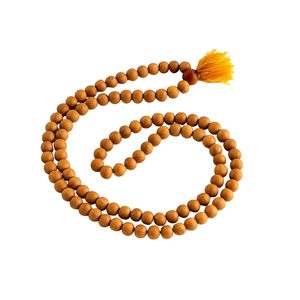 Sandalwood Kattai Mala White Chandan, 108 cuentas de 6 mm, pulidas, unisex, para adultos, tradicionales, de Navidad - Product Image 5