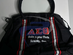 Sac de voyage à roulettes en nylon léger grande capacité Delta Sigma Theta Sorority DST, style sport de luxe - Product Image 1