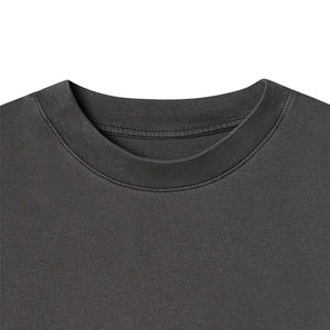 Camiseta Formal de Manga Larga para Hombre, 100% Algodón, 280g, Sin Costuras, Transpirable, Cuello Redondo, Talla Grande, Alta Calidad - Product Image 3