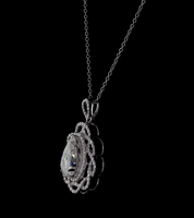 Pendentif solitaire en or 14 carats avec diamant de laboratoire taille poire de 5,50 carats, certifié IGI, cadeau de bijoux fins classiques pour anniversaire et fiançailles