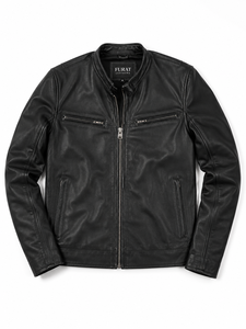 High Quality Furat <b>Leathers</b> <b>Men's</b> Bomber Sheepskin <b>Leather</b> <b>Jacket</b> Professional Winter Stand Collar Windproof Breathable - Product Image 5