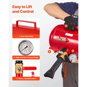 Pressa per pneumatici ad aria per impieghi gravosi da 5 galloni/18,9 L, pressione operativa 87-116 PSI, strumento di fissaggio pneumatico per riparazione pneumatici - Product Image 4