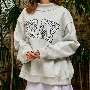 เสื้อสเวตเชิ้ตคอเต่าตัวใหญ่พิมพ์ลายจุด Pray แบบ unisex สวมใส่สบายๆ สำหรับฤดูใบไม้ร่วง ผ้าฝ้าย 100% 2 ชิ้น - Product Image 2