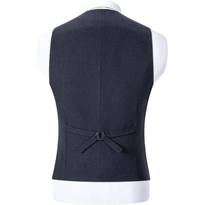 Chaleco de Tweed Cruzado Personalizado para Hombre, Chaleco Premium con Diseño Espigado, Chaleco de Traje Clásico para Bodas y Eventos Formales - Product Image 4