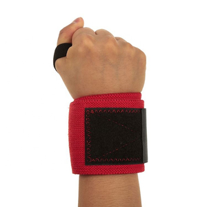 Red Wrist Support <b>Strap</b> With Hook Loop Closure <b>For</b> Weight <b>Lifting</b> Strength Training Unisex Palm Guard - Product Image 5