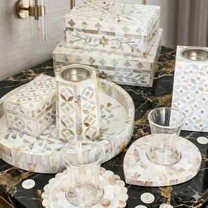 Mother of Pearl Bakhoor Incense Burner Set Handmade Arabic Style Non Electric <b>Candle</b> Warmer Gift Box - Product Image 5