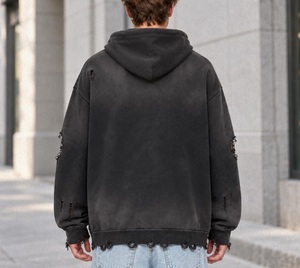 Sudaderas con Capucha para Hombre, Diseño Vintage Desgastado con Efecto de Decoloración Solar, Personalizadas con Logotipo, Forro Polar de Poliéster/Algodón de Alta Calidad, Secado Rápido - Product Image 4