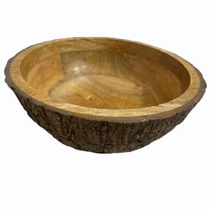 Ensemble de bols en bois massif écologiques, imprimés sur mesure, 4 pièces, artisanat indien pour la table à manger, bols en bois pour servir des fruits et des en-cas - Product Image 6