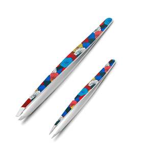 Pinzas de Punta Inclinada Duraderas UBI, Acero con Alto Contenido de Carbono, 11.5cm, Precisión Híbrida para el Cuidado de Pestañas - Product Image 2