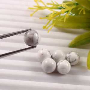 Lote al por mayor de esferas redondas lisas de howlita natural de 10 mm, piedras preciosas sueltas para la fabricación de joyas. - Product Image 3