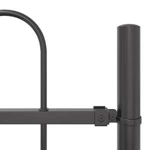 Valla de Jardín de Acero con Recubrimiento en Polvo de 5.58 x 3.28 pies, Color Gris, con Enrejado y Puertas - Product Image 6