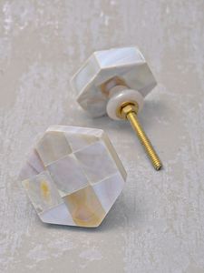 Boutons de tiroir et de meuble en nacre et résine, design standard, à prix très abordable - Product Image 2
