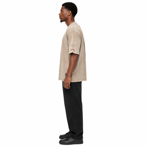 T-shirt homme surdimensionné en coton 260 GSM, coupe ample, effet délavé, avec impression graphique, style streetwear, Rehman Brothers Custom OEM. - Product Image 3