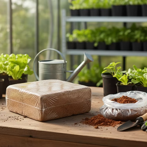 Premium 30x30x15cm Cocopeat Block 5kg Low EC <0.5 Washed Coconut Brick for Hydroponics Planting - Product Image 1