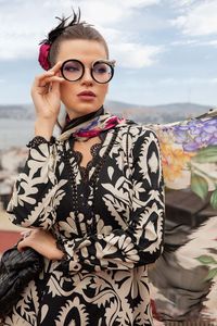 Robe pakistanaise 100% Lawn Fashion pour femme, été, décontractée, pour soirée, longueur cheville, respirante, cousue, toutes tailles disponibles - Product Image 5