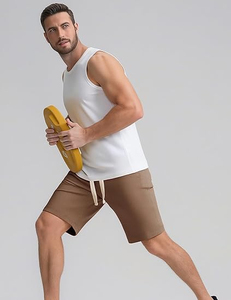 Producción al por mayor de pantalones cortos de algodón para hombre, fábrica de pantalones cortos de algodón para hombre con cintura elástica para mayor comodidad, tela con acabado suave. - Product Image 5