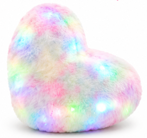 Designer Heart Pillow with <b>LED</b> Light Plush Cushion Soft Toy Glow Heart Shape Pillow Romantic Sofa <b>Bed</b> Decor Gift OEM Wholesale - Product Image 1